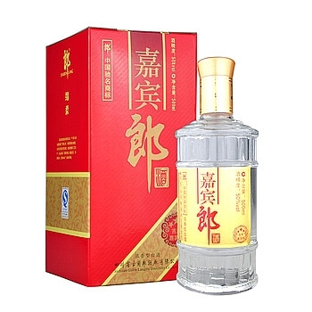 四川郎酒嘉賓郎吉慶三星口感濃香型50度白酒500ml單瓶裝