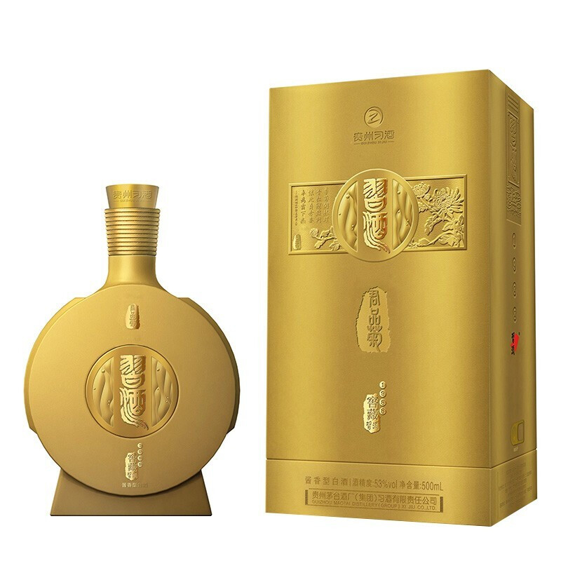 貴州習(xí)酒窖藏1988君品菊53度醬香型500ml禮盒單瓶裝