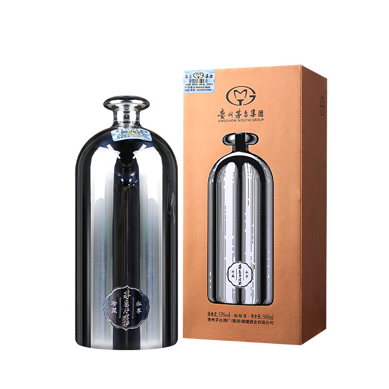 貴州茅臺集團茅臺不老酒私享珍藏小鋼炮口感醬香型53度白酒500ml單瓶裝