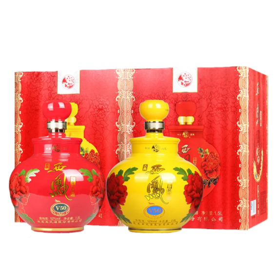 陜西西鳳古典年份封藏酒V50口感濃香型52度白酒1500ml壇裝