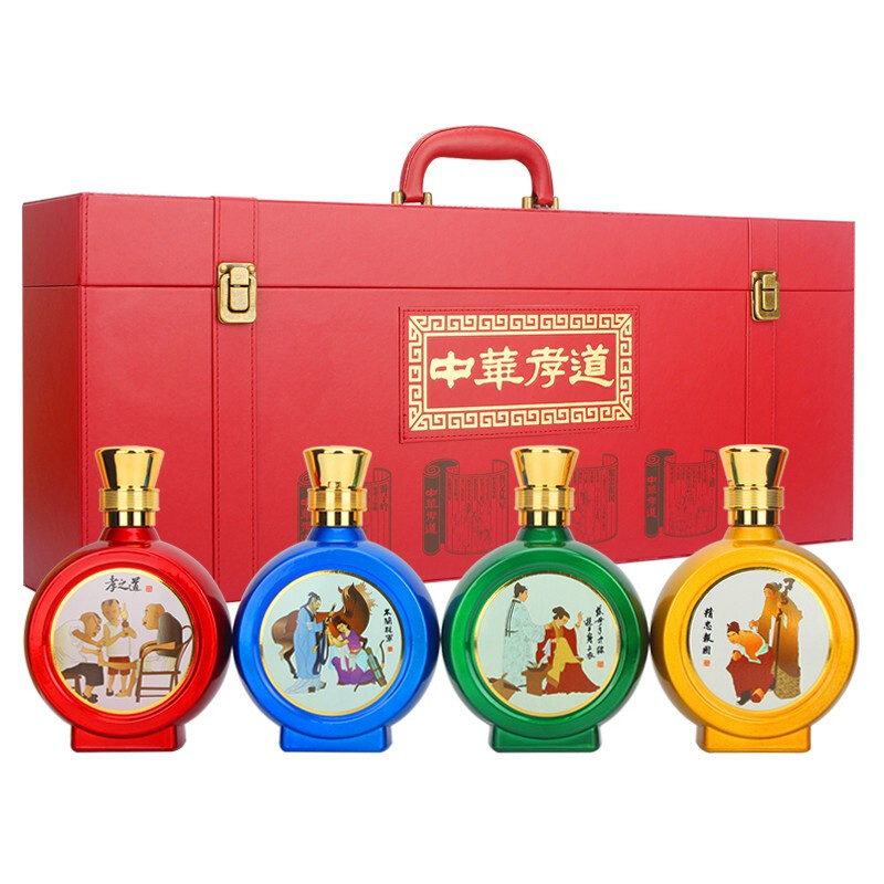 五糧液中華孝道酒52°度濃香型白酒500ml禮盒套裝