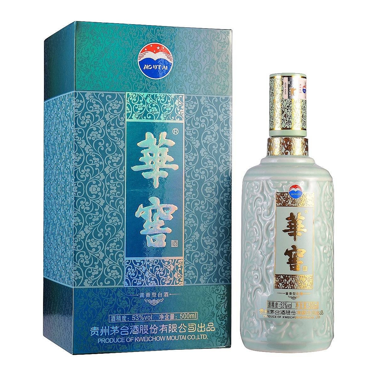 貴州茅臺集團華窖青瓷口感醬香型53度白酒500ml單瓶裝