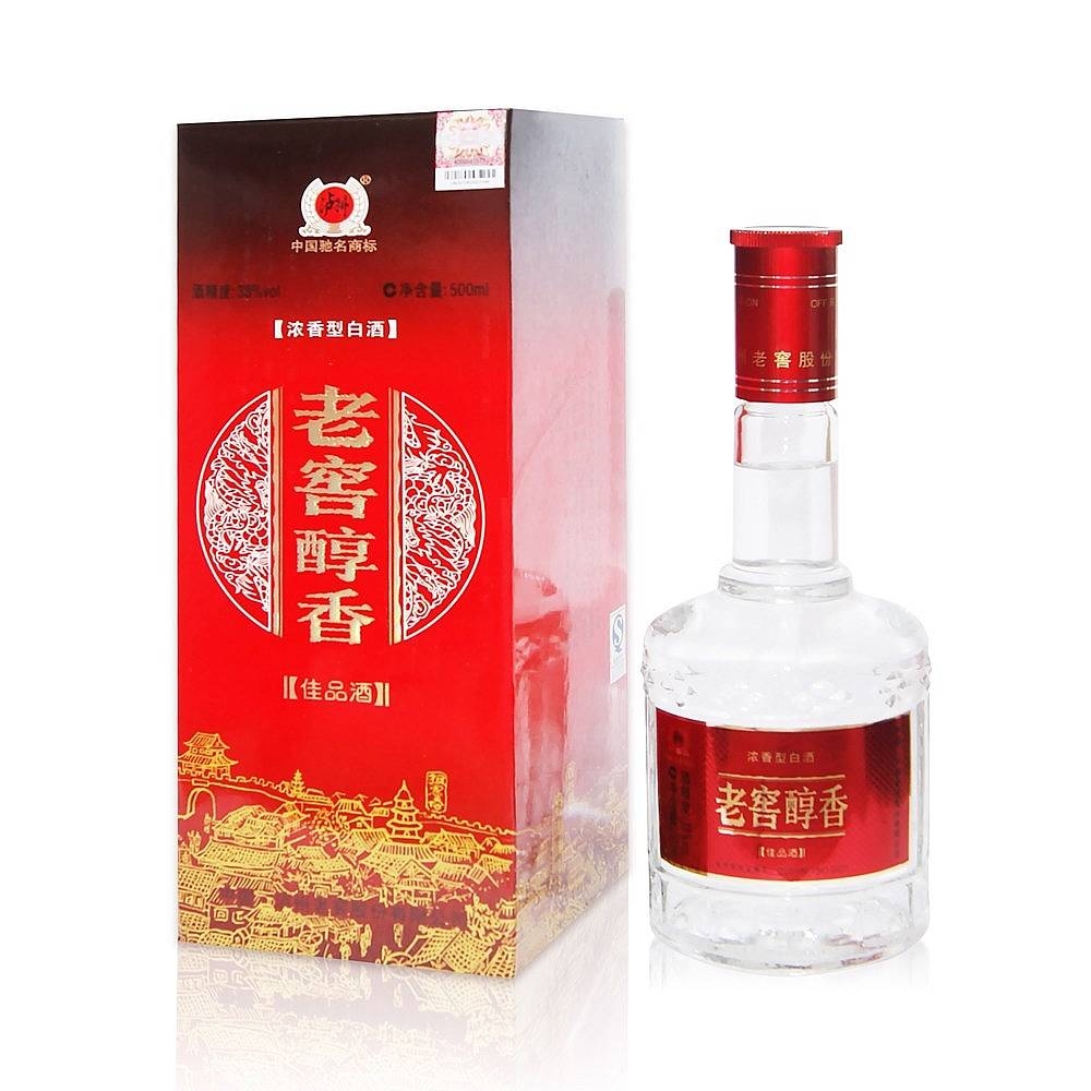 四川瀘州老窖醇香佳品口感濃香型38度白酒500ml單瓶裝