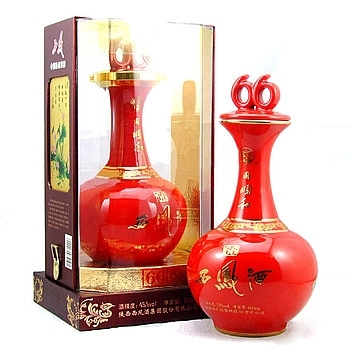 陜西西鳳酒同順和紅瓷珍品口感鳳香型45度白酒500ml單瓶裝