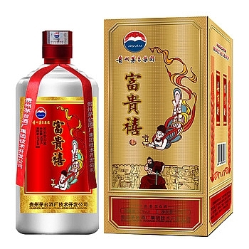 貴州茅臺集團富貴禧卡盒口感濃香型52度白酒500ml單瓶裝