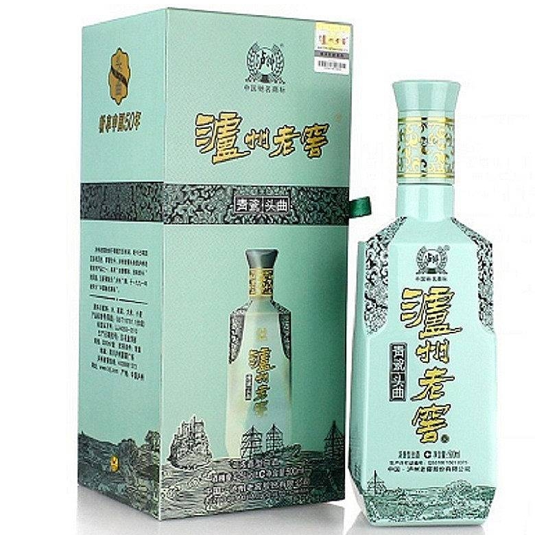 四川瀘州老窖青瓷頭曲口感濃香型52度白酒500ml單瓶裝