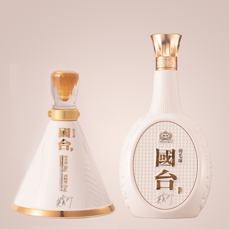 國(guó)臺(tái)羽毛球酒禮盒裝53度醬香型白酒500ml +1000ml
