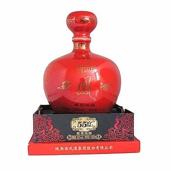 陜西西鳳酒國花瓷原漿陳釀口感鳳香型55度白酒1500ml單瓶裝