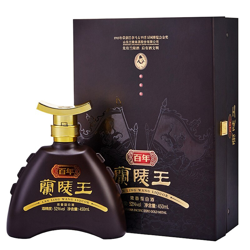 蘭陵酒新百年蘭陵王52度濃香型450ml單瓶