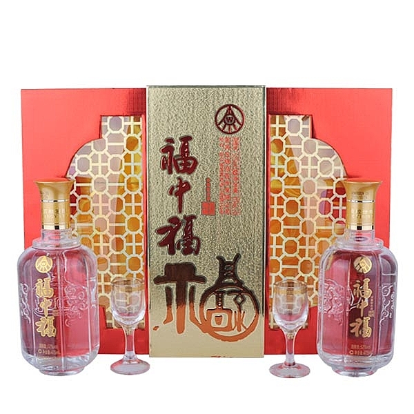 五糧液福中福鴻福禮盒口感濃香型38度白酒475ml*2禮盒裝