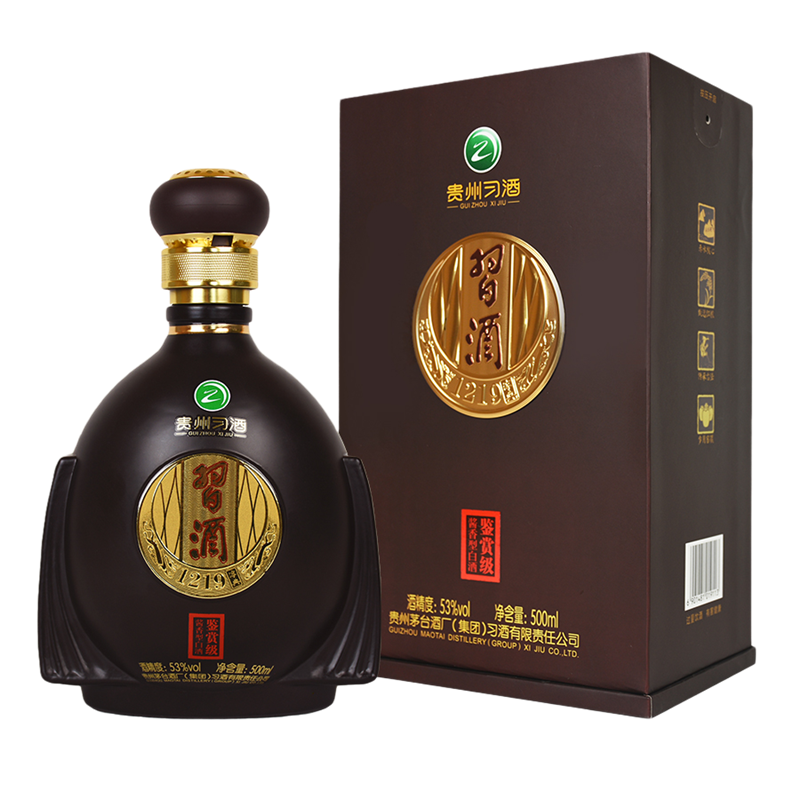 貴州習(xí)酒1219淳典鑒賞級(jí)醬色裝53度醬香型500ml單瓶裝