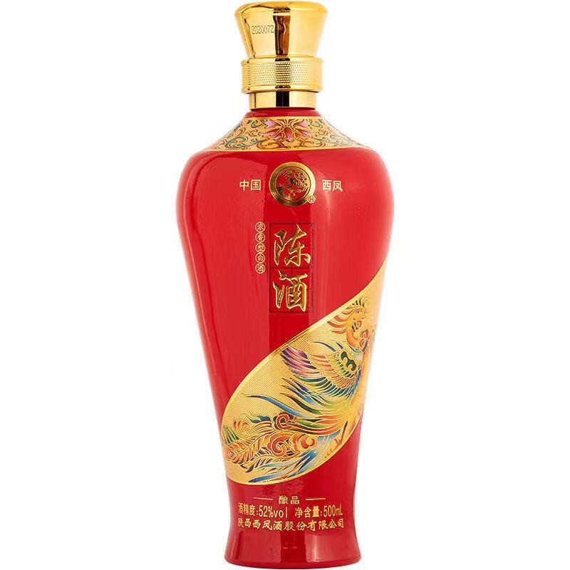 陜西西鳳陳酒釀品口感濃香型52度白酒500ml單瓶裝