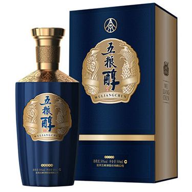 五糧液五糧醇醇品藍(lán)色裝口感濃香型50度白酒500ml單瓶裝