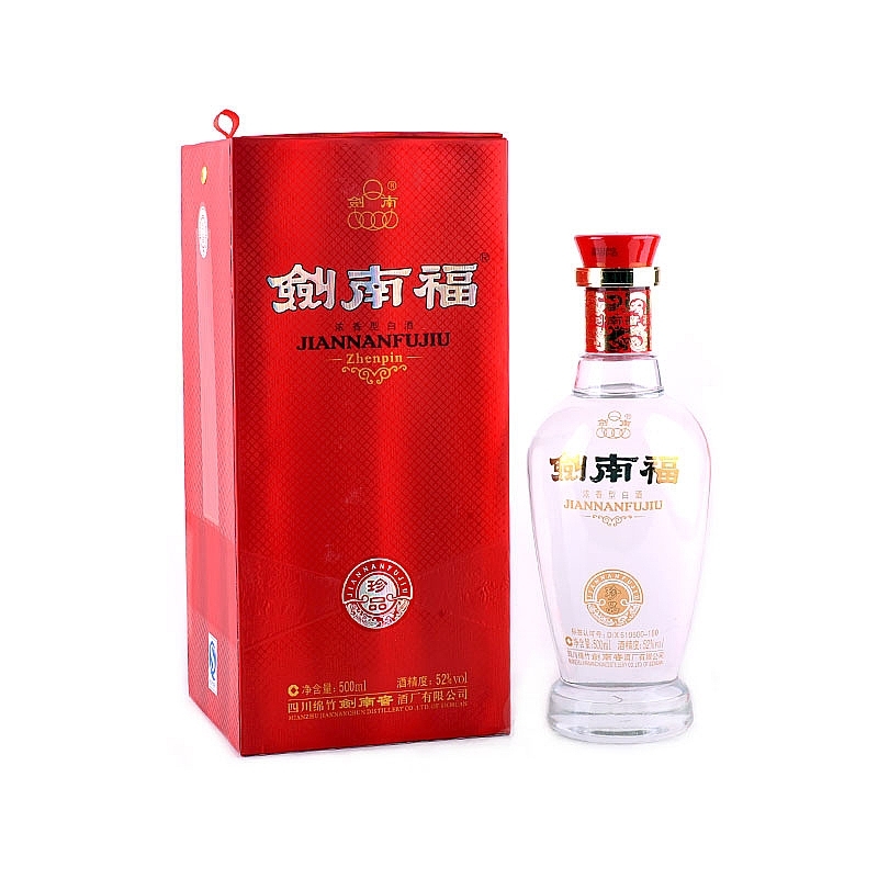 四川劍南春酒劍南福珍品口感濃香型52度白酒500ml單瓶裝