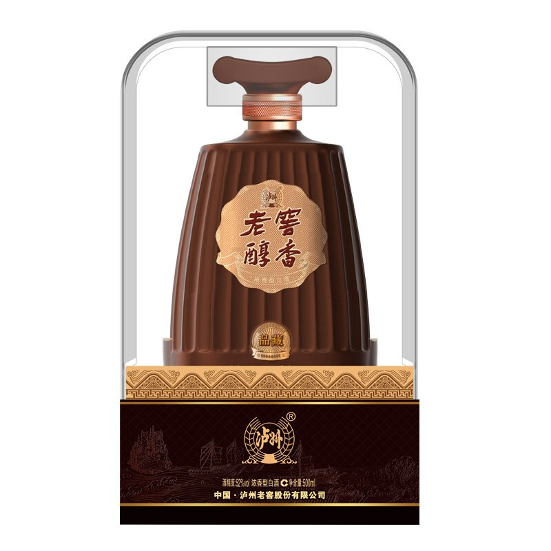 四川瀘州老窖醇香品藏禮盒口感濃香型52度白酒500ml單瓶裝