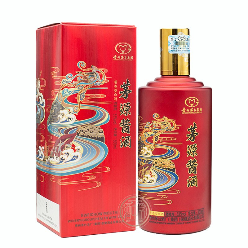 貴州茅臺集團茅源醬酒紅醬/紅色飛天仙女圖口感醬香型53度白酒500ml單瓶裝