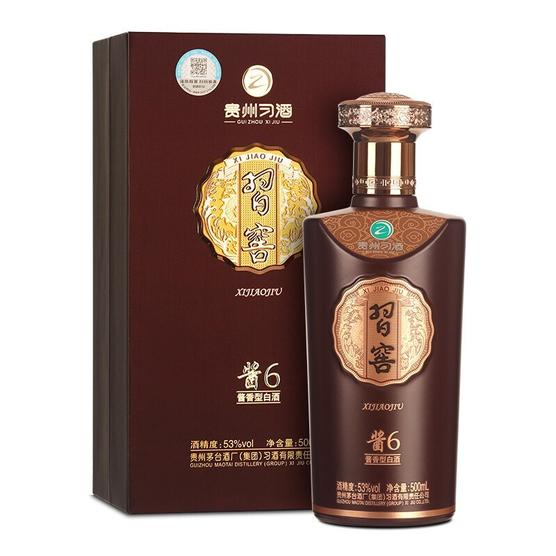 貴州習(xí)酒53度習(xí)窖醬6醬香型500ml單瓶裝