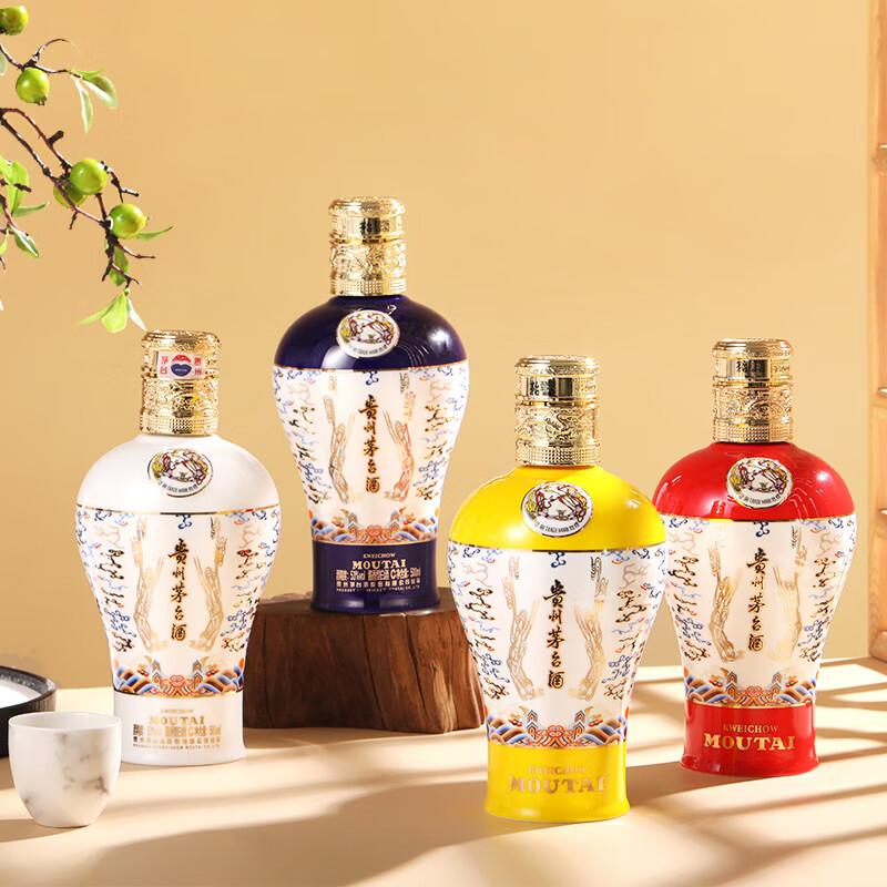 貴州茅臺(tái)集團(tuán)2023年赤龍幻彩中信金陵月白風(fēng)清白色53度醬香型白酒500ml