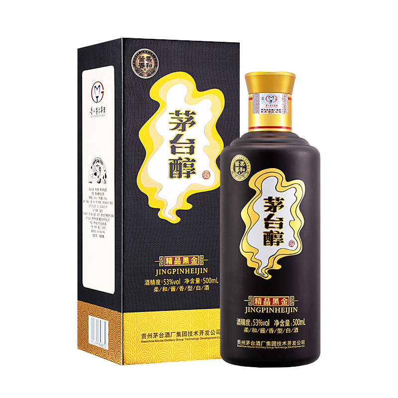 貴州茅臺(tái)醇精品黑金53度醬香型500ml單瓶裝