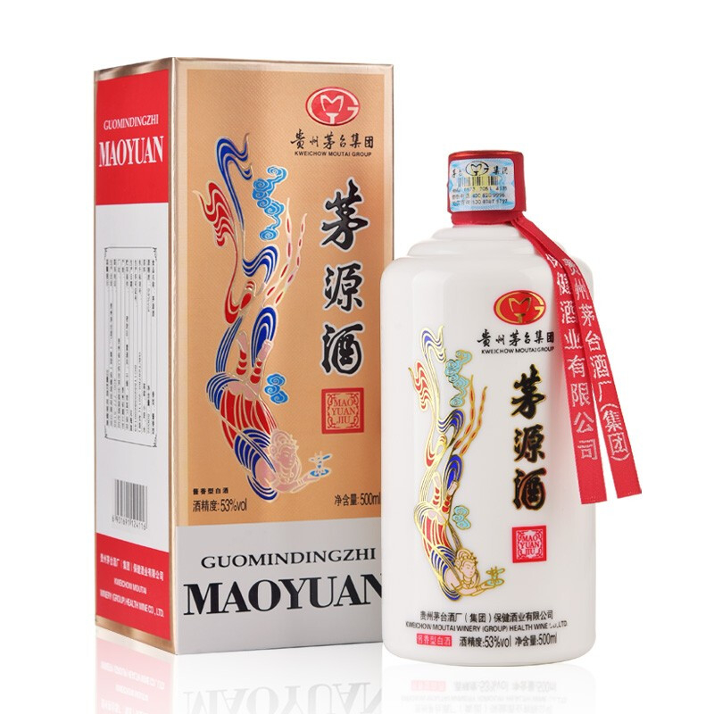 貴州茅臺集團茅源醬酒珍珠白飛天仙女圖口感醬香型53度白酒500ml單瓶裝