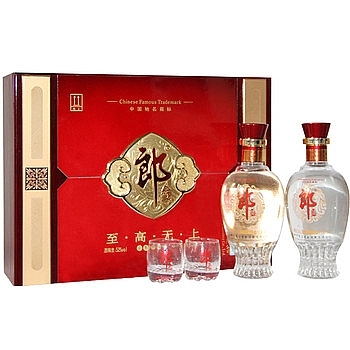四川郎酒集團(tuán)至高無(wú)上禮盒酒口感濃香型52度白酒500ml*2禮盒裝