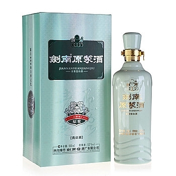 四川劍南春酒原漿酒青瓷裝口感濃香型52度白酒500ml單瓶裝