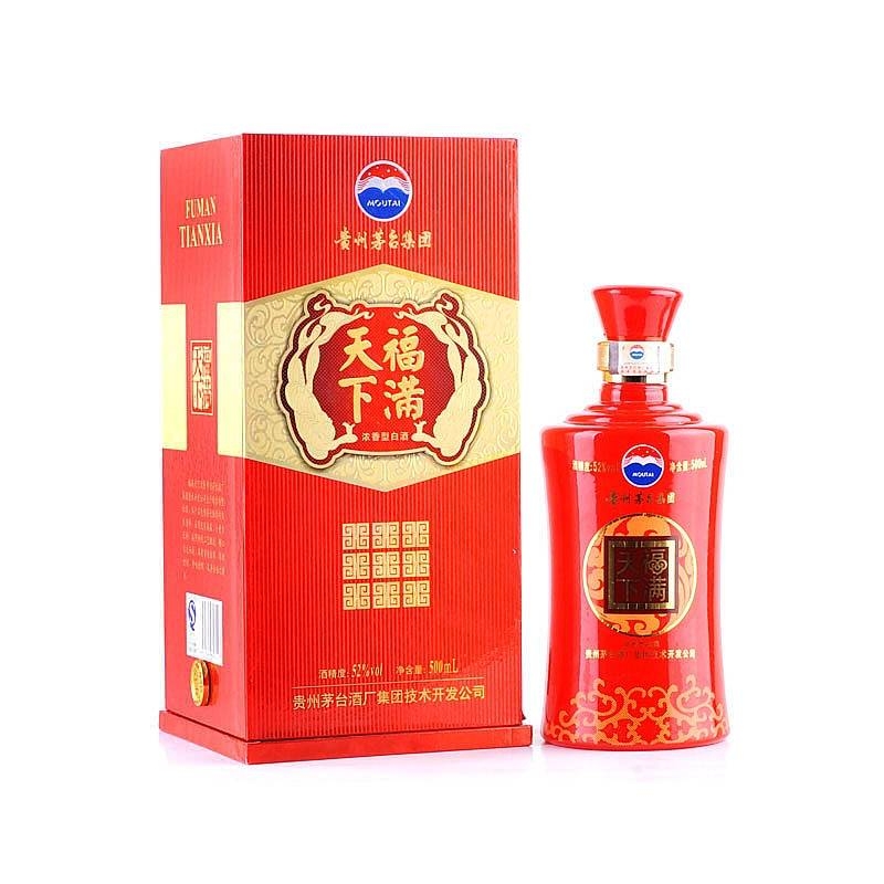 貴州茅臺集團福滿天下吉祥?？诟袧庀阈?2度白酒500ml單瓶裝