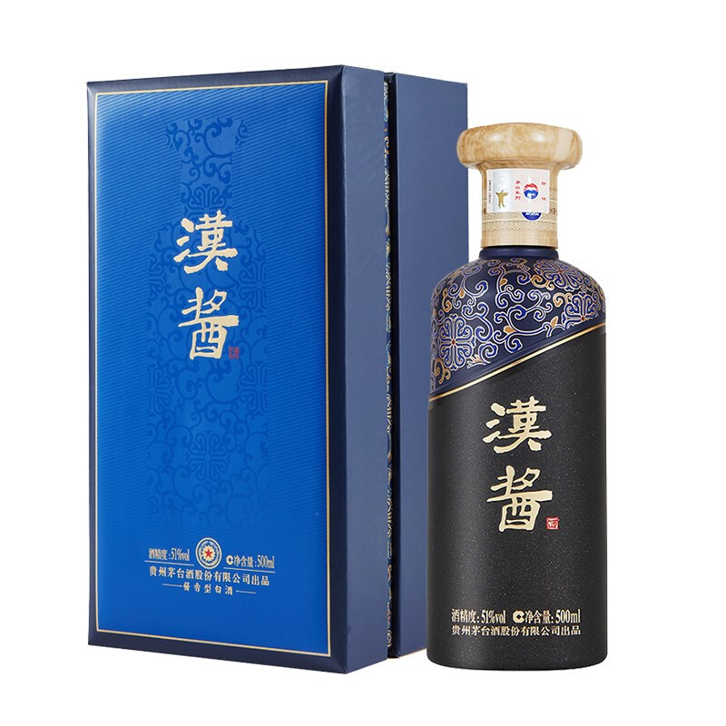 貴州茅臺(tái)集團(tuán)漢醬酒茅口感醬香型51度白酒500ml單瓶裝