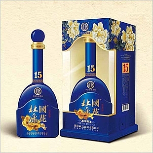 杜康酒盛世國花15年口感濃香型52度白酒500ml單瓶裝