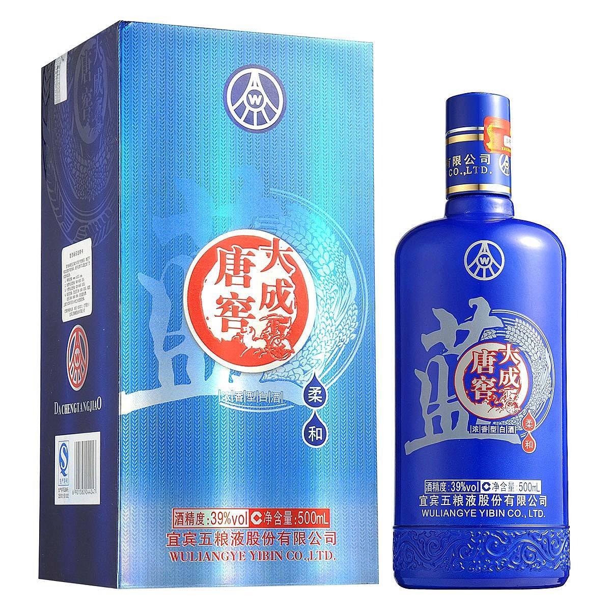 五糧液大成唐窖藍(lán)柔和口感濃香型39度白酒500ml單瓶裝