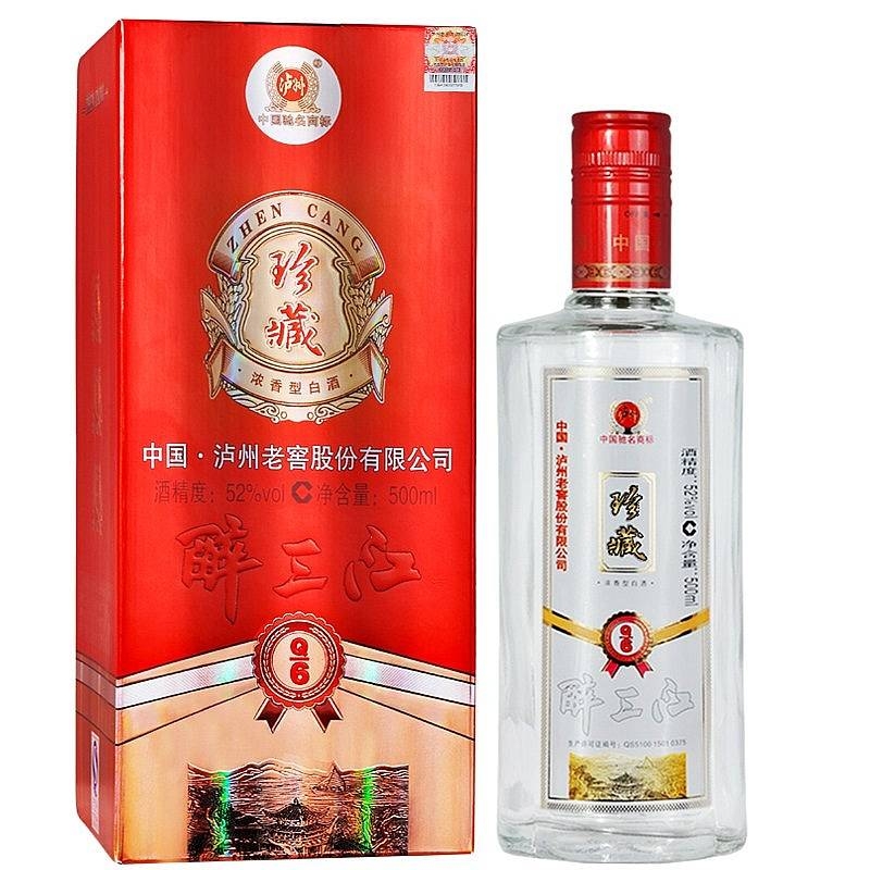 四川瀘州老窖醉三江珍藏Q6口感濃香型52度白酒500ml單瓶裝