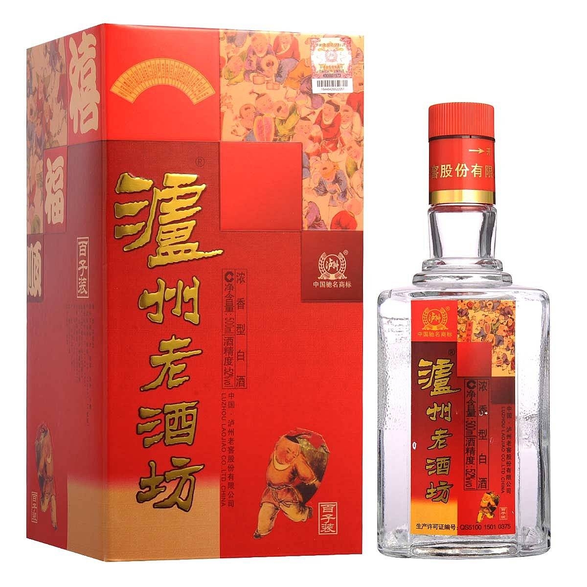 四川瀘州老窖瀘州老酒坊百子裝口感濃香型52度白酒500ml單瓶裝