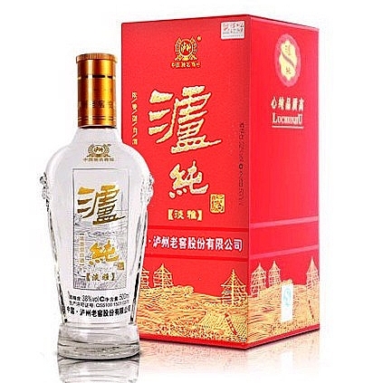 四川瀘州老窖瀘純淡雅口感濃香型52度白酒500ml單瓶裝