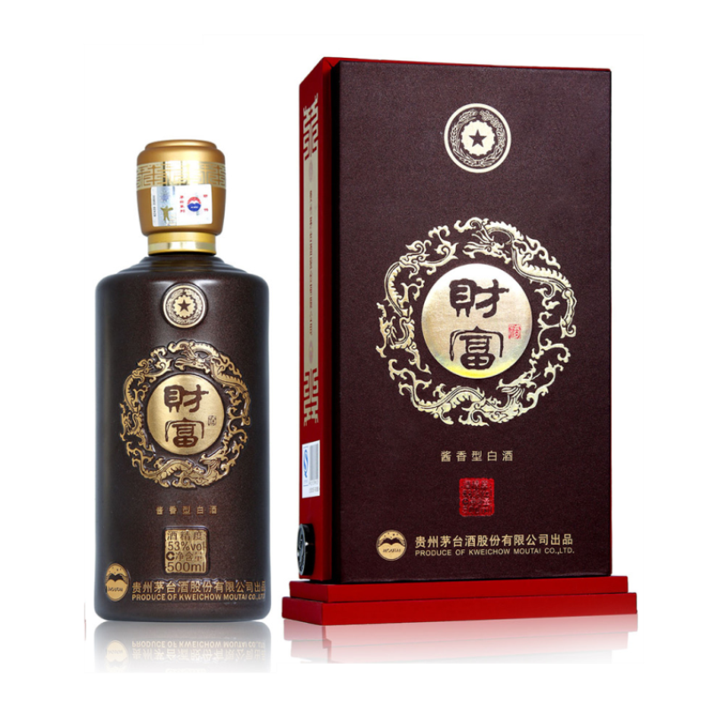 貴州茅臺財(cái)富酒龍尊53度醬香型白酒500ml單瓶裝