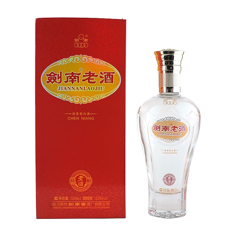 四川劍南春劍南老酒陳釀口感濃香型52度白酒500ml單瓶裝