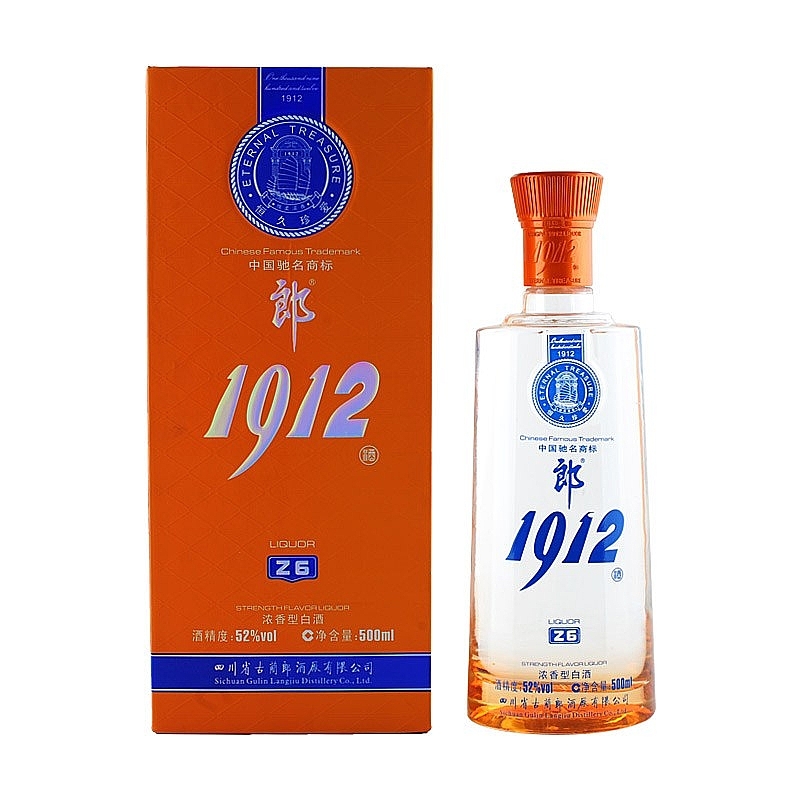 四川郎酒1912系列Z6口感濃香型52度白酒500ml單瓶裝