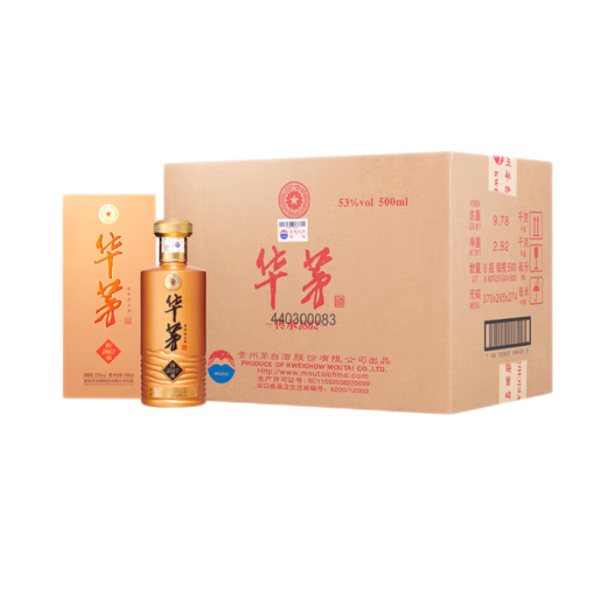 華茅傳承1862 醬香型白酒 500ml 53度 整箱