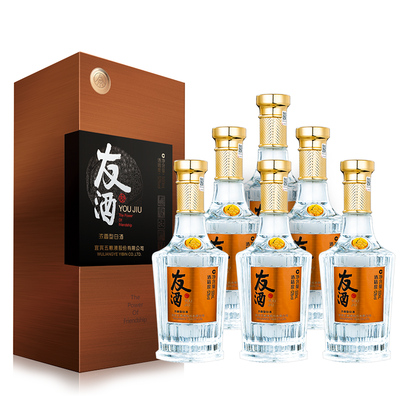 五糧液友酒友道52度濃香型白酒500ml
