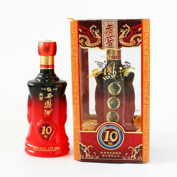 陜西西鳳老窖酒10年口感鳳香型45度白酒500ml單瓶裝