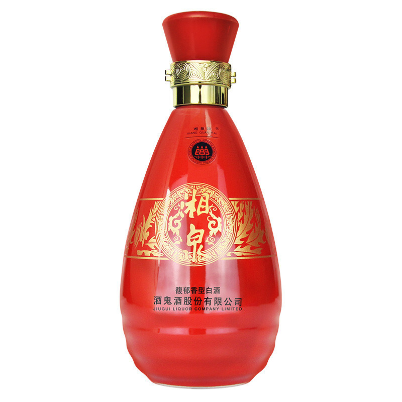 湖南酒鬼酒湘泉紅陶酒52°度馥郁香型500ml單瓶裝