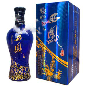 陜西西鳳祥云酒藍(lán)瓶口感濃香型52度白酒475ml單瓶裝