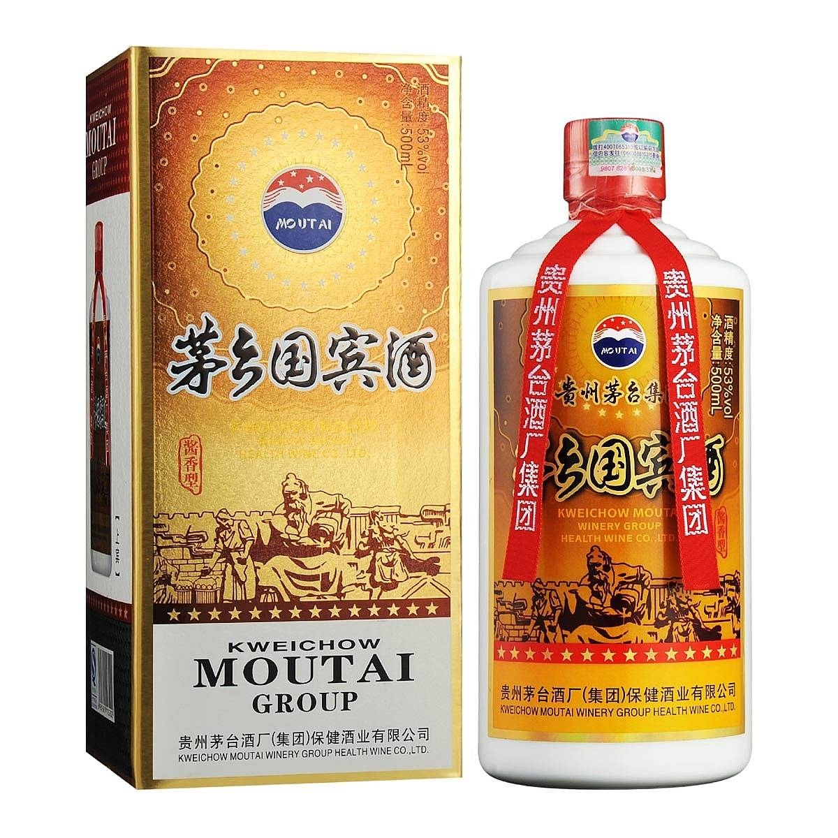 貴州茅臺集團(tuán)茅鄉(xiāng)國賓酒上賓口感醬香型53度白酒500ml單瓶裝