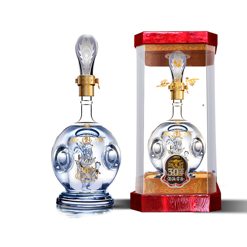 陜西西鳳酒酒海窖齡30年口感綿柔鳳香型45度白酒500ml單瓶裝