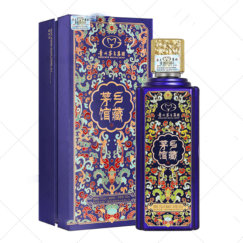 貴州茅臺(tái)集團(tuán)茅鄉(xiāng)館藏口感醬香型53度白酒500ml單瓶裝