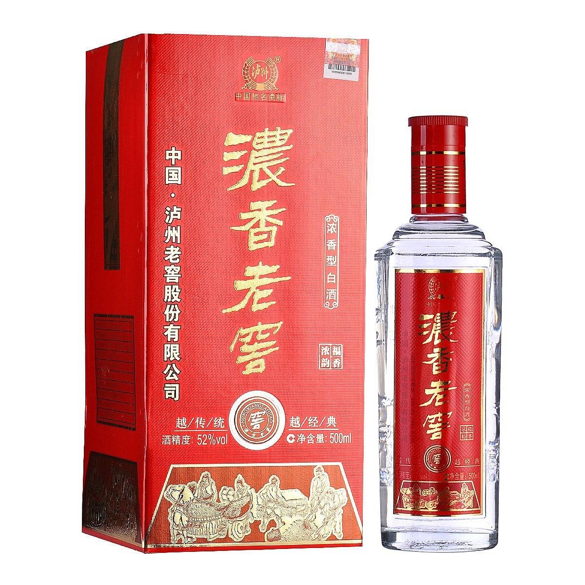 四川瀘州老窖濃香福韻口感濃香型52度白酒500ml單瓶裝