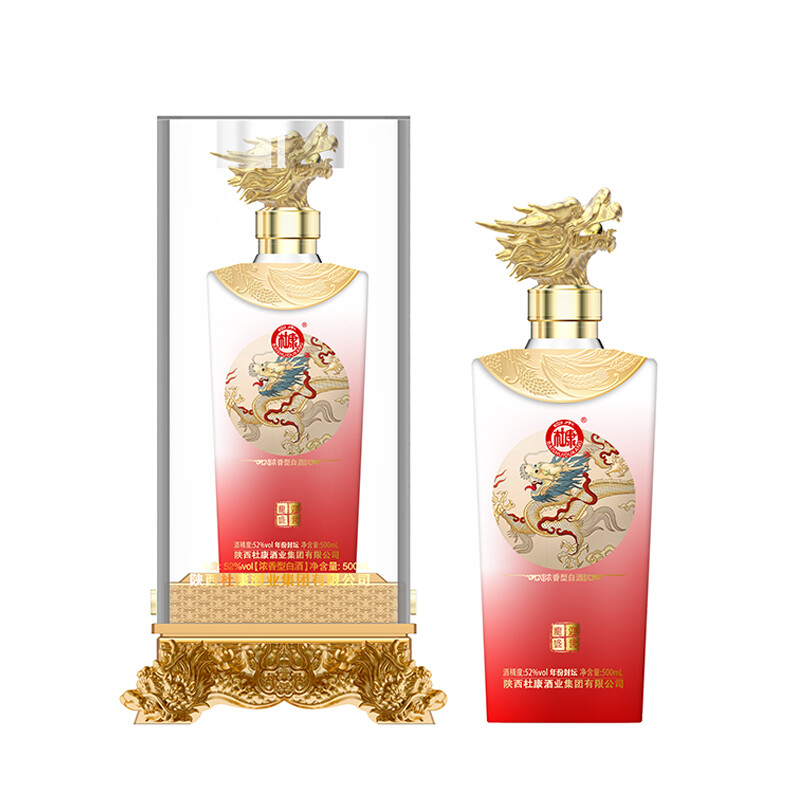 白水杜康年份封壇龍迎盛世口感濃香型52度白酒500ml單瓶裝