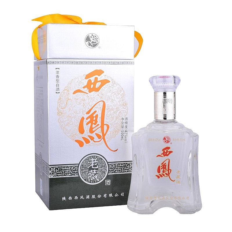 陜西西鳳酒典藏老藏酒口感濃香型42度白酒500ml單瓶裝