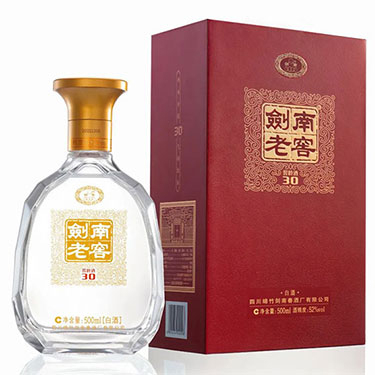 四川劍南春劍南老窖窖齡30年口感濃香型52度白酒500ml單瓶裝