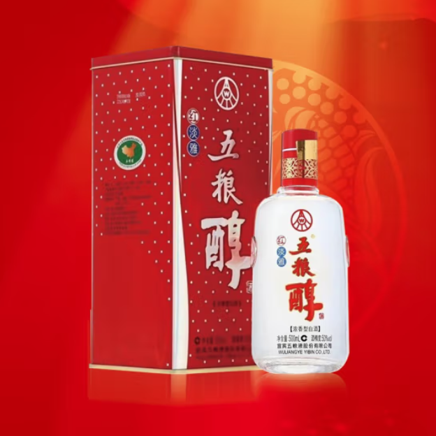 五糧醇 紅淡雅透明瓶 濃香型白酒 50度 500ml單瓶