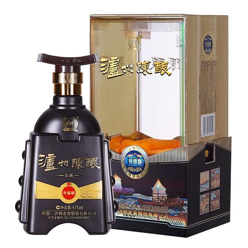 瀘州老窖瀘州陳釀升級版52度濃香型白酒475ml單瓶裝